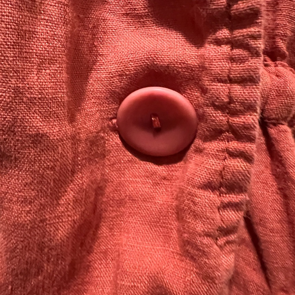 Flax Linen Coral Jacket with Hood - Picture 2 of 5
